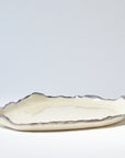 Serving trays elongated ruff rim - Silver
