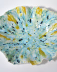 Sculptural bowl without texture - Green / Yellow - XL - (D40 H18cm)