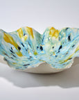 Sculptural bowl without texture - Green / Yellow - XL - (D40 H18cm)