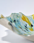 Sculptural bowl without texture - Green / Yellow - XL - (D40 H18cm)