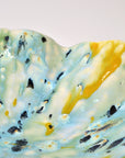 Sculptural bowl without texture - Green / Yellow - XL - (D40 H18cm)