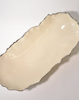 Serving bowl elongated deep with silver rim XL (50*20cm)