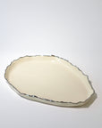 Serving trays elongated ruff rim - Silver