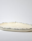 Serving trays elongated ruff rim - Silver