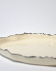 Serving trays elongated ruff rim - Silver