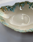 Serving Bowl Round Deep - Light Blue / Yellow - L - (D35 H14cm)