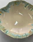 Serving Bowl Round Deep - Light Blue / Yellow - L - (D35 H14cm)