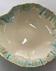 Serving Bowl Round Deep - Light Blue / Yellow - L - (D35 H14cm)