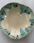 Serving Bowl Round Deep - Light Blue / Black - L - (D35 H14cm)
