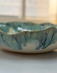Serving Bowl Round Deep - Light Blue / Black - L - (D35 H14cm)