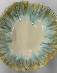 Deep bowl Ped. w/texture Green/Org./Blk XL (D40 H18cm)