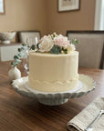 Cake Stand Textured D30 H12 Light Denim