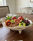 XL Lace Serving Bowls on 3 legs D40 H18cm Transparent