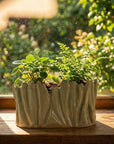 Wide Vase S 25 H15cm Sage Green