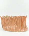 Wide Vase M 30H18cm Milky Pink