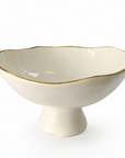 Pedestal XL Bowl D40 H10cm Gold Rim