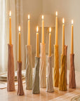 Candle Holders Textured Single Extra Tall H40 Mocha Mousse