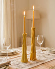 Candle Holders Textured Single Extra Tall H40 Cadmium Yellow