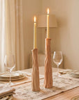 Candle Holders Textured Single Tall H30 Milky Pink