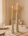 Candle Holders Textured Single Tall H30 Ivory