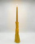 Candle Holders Textured Single Tall H30 Cadmium Yellow