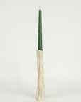 Candle Holders Textured Single Tall H30 Ivory