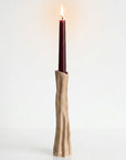 Candle Holders Textured Single Tall H30 Mocha Mousse