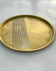 Brass tray thin edge (35cm) with half design