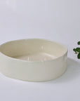 White collection - Round deep serving bowl | Rim (8cm)