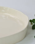 White collection - Round half deep serving bowl | Low rim (4cm)