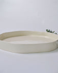 White collection - Round half deep serving bowl | Low rim (4cm)