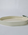 White collection - Round half deep serving bowl | Low rim (4cm)