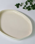 White collection - Elongated half deep serving bowl | Low rim (4cm)