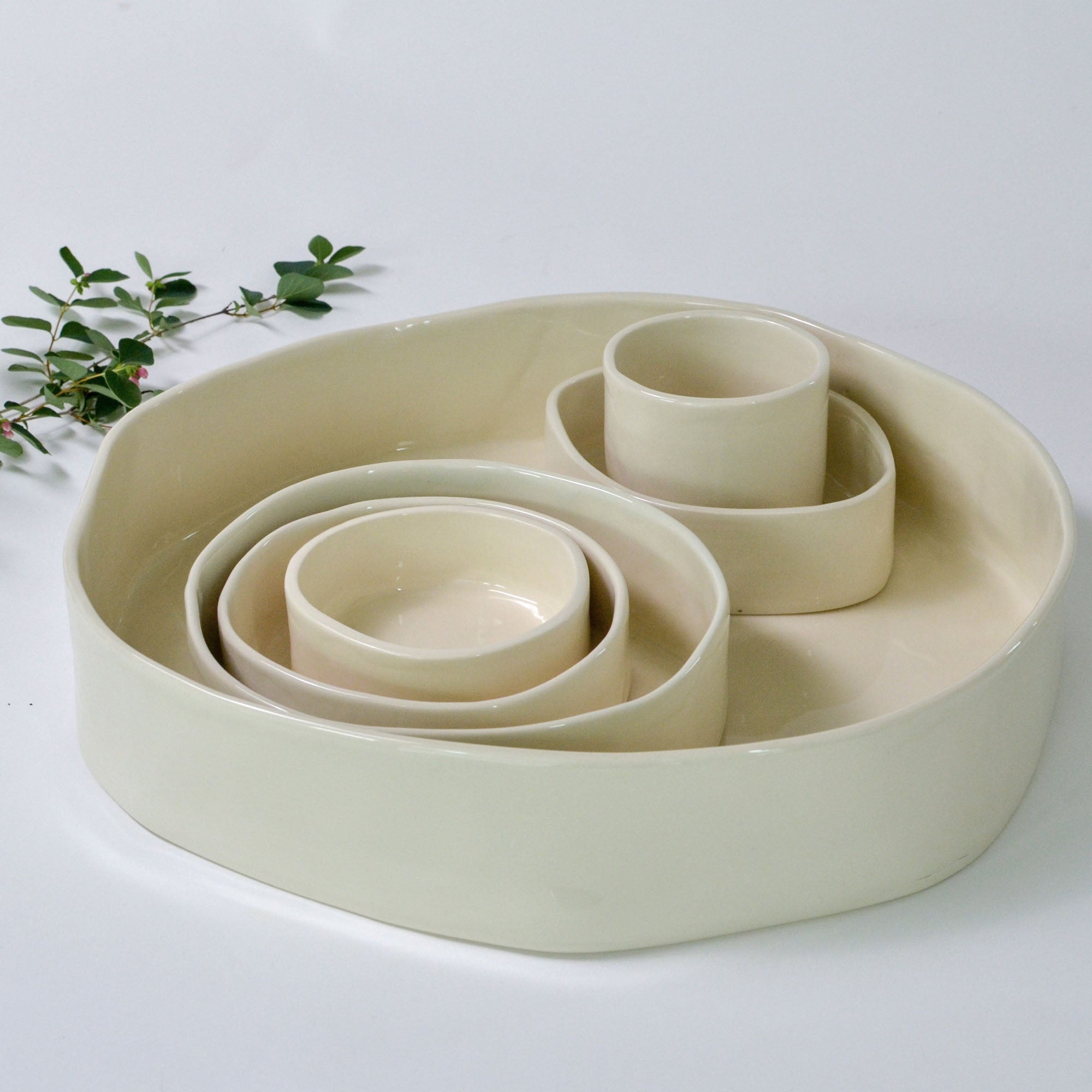 White collection | Round dipping bowl