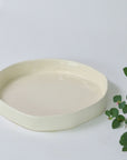 White collection - Round half deep serving bowl | Low rim (4cm)